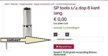 HET GEBRUIK VAN DE VARIANT - Webshop Gereedschapknaller.nl online tools kopen